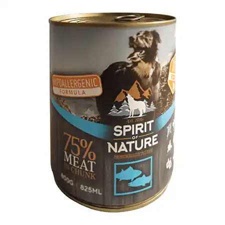 Legnépszerűbb Spirit of Nature Dog konzerv Tonhallal és lazaccal