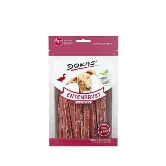 Dokas szárított kacsamell csíkokban jutalomfalat kutyáknak 70g Különleges ajánlat