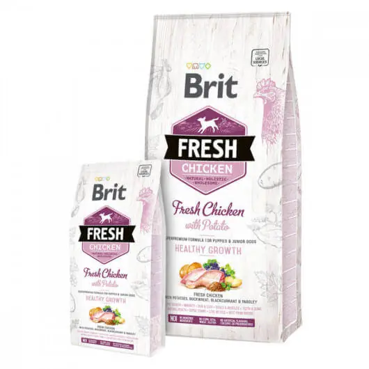 Legkelendőbb Brit Fresh Csirke és Burgonya Puppy Healthy Growth