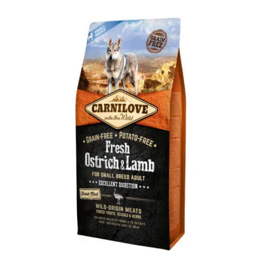 Akció Carnilove Fresh Adult Dog Small Strucc & Bárány – Excellent Digestion kutyatáp