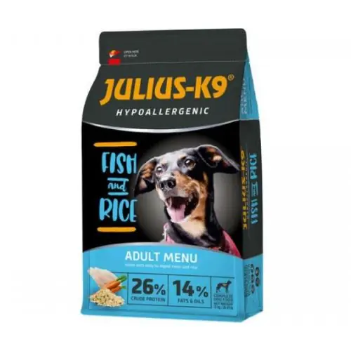 Julius-K9 Hypoallergenic Adult Fish & Rice Olcsó