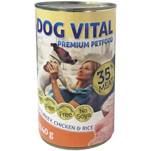 Gyors szállítás Dog Vital konzerv turkey, chicken & rice