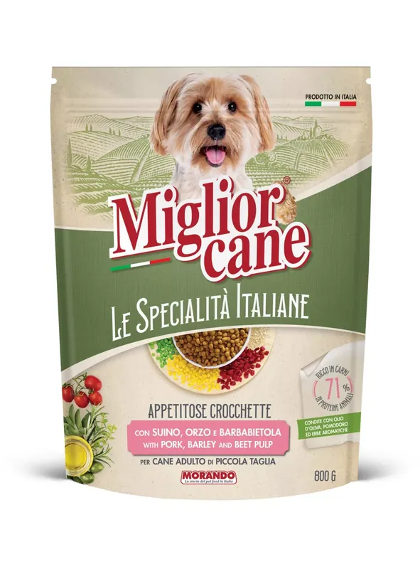 Szuper akció Miglior cane száraz kutyaeledel adult S sertés&cékla 800g