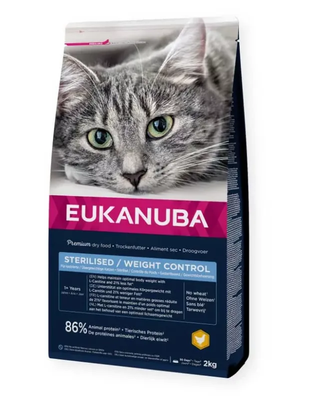 Eukanuba száraz macskaeledel adult steril csirke 10kg Legkelendőbb