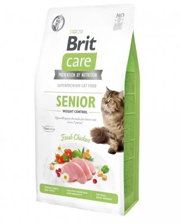 Brit Care Cat Grain-Free Weight Control száraz macskaeledel senior 2kg Expressz kézbesítés