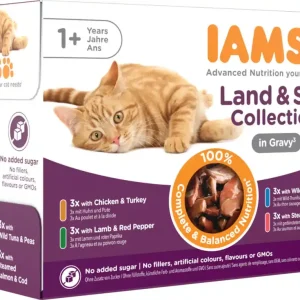 IAMS Advanced Nutrition Land&Sea Collection in gravy MP macska tasak 12x85g Kedvezményes ár