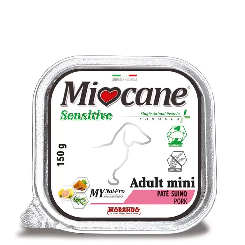 Biztonságos fizetés Miocane kutya tálka adult mini sonka 22x150g