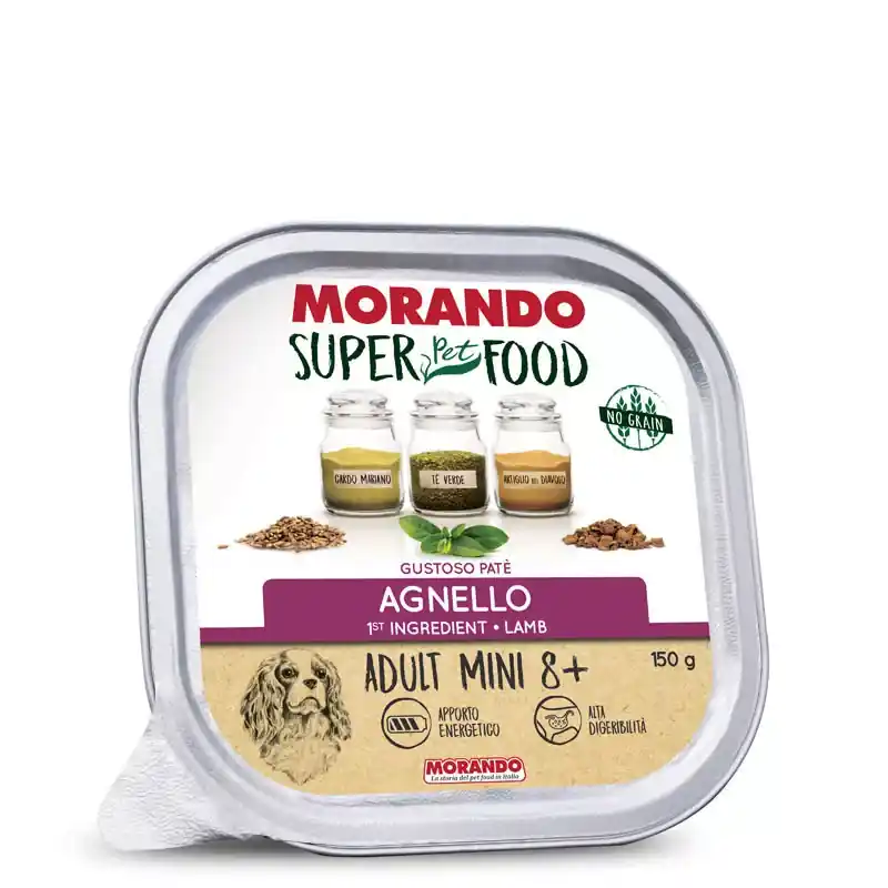 Morando Super Pet Food kutya tálka adult mini 8+ bárány 22x150g Végkiárusítás