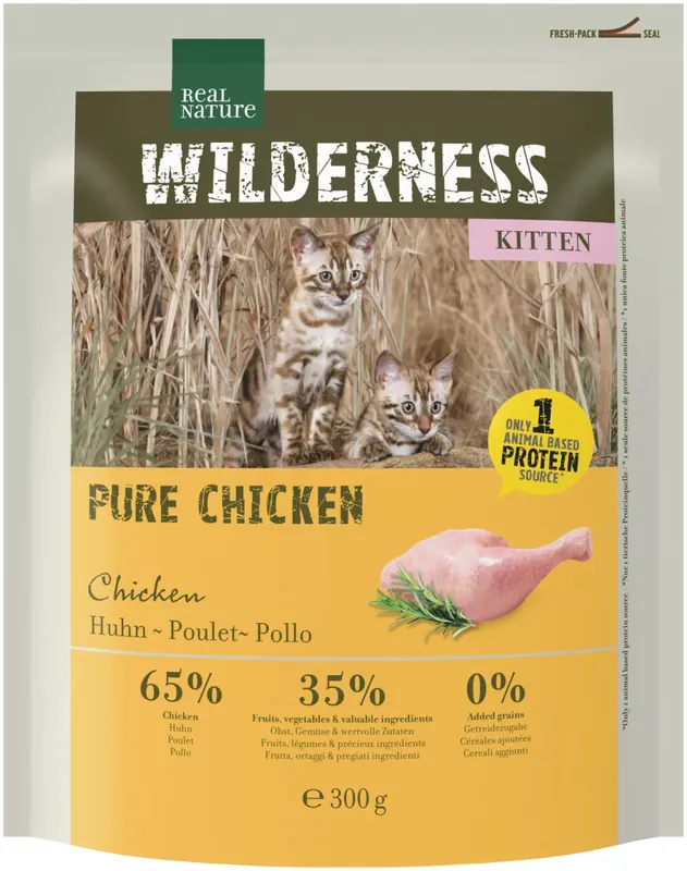 Real Nature Wilderness kitten száraz macskaeledel pure csirke 300g Legnépszerűbb