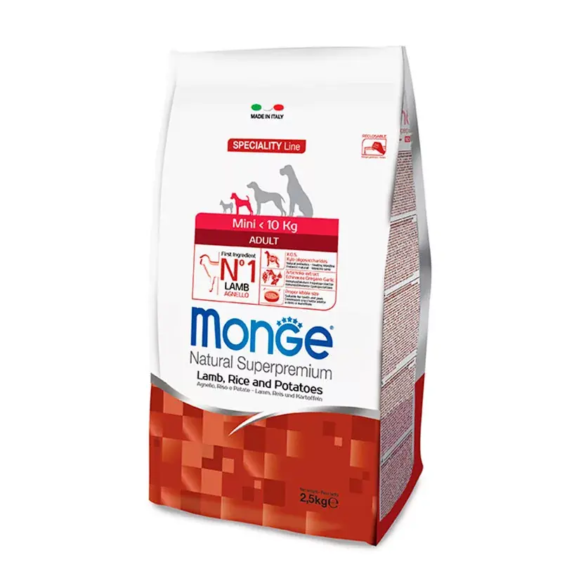 MONGE mini adult száraz kutyaeledel bárány 2,5kg Utolsó esély