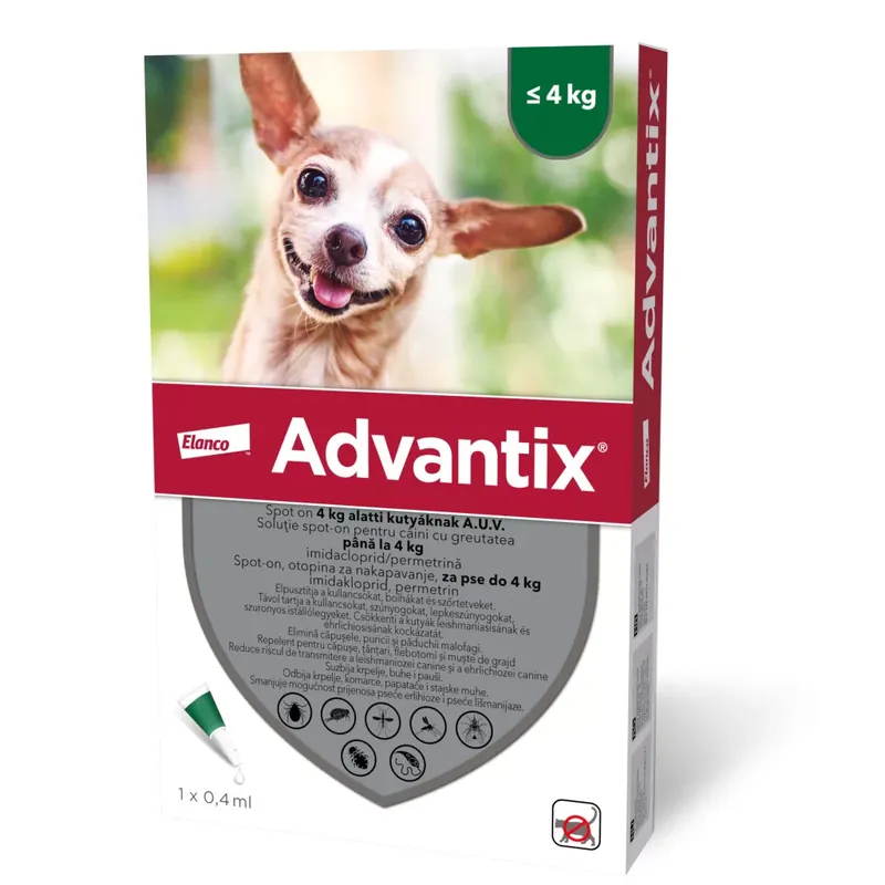 Ne maradj le Advantix spot-on kutyáknak <4kg 1x0,4ml