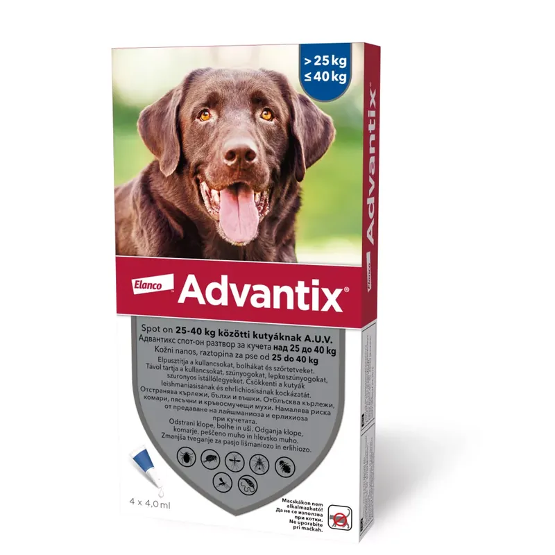Advantix spot-on kutyáknak 25-40kg 4x4,0ml Bestseller
