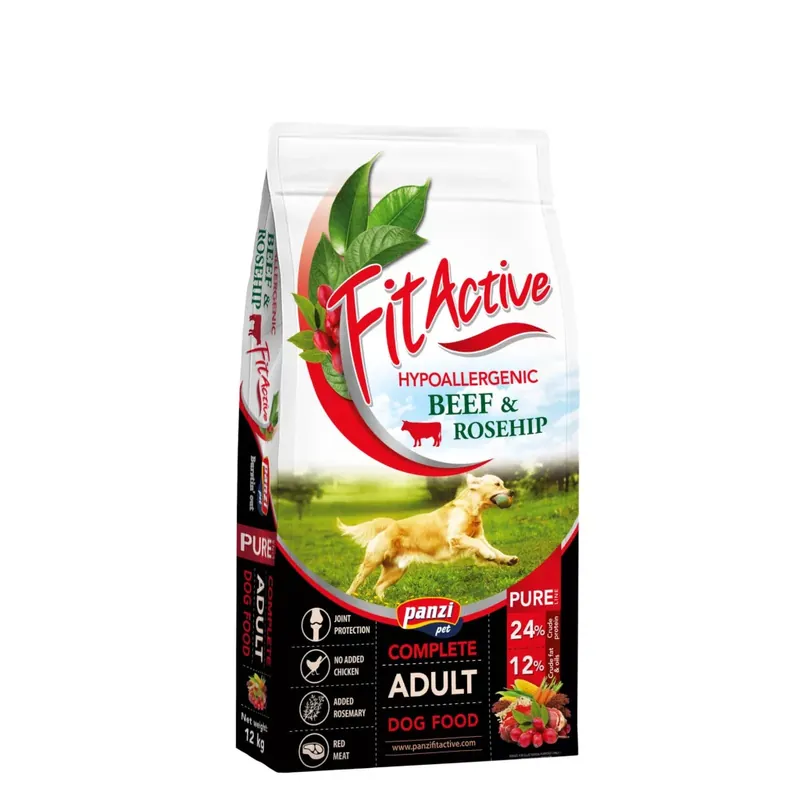 Bestseller FitActive Pure Hipoallergén száraz kutyaeledel marha&csipkebogyó 12kg