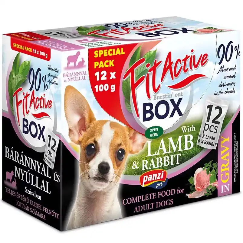 Rendeld meg most FitActive Fitabox kutya tasak bárány&nyúl 12x100g