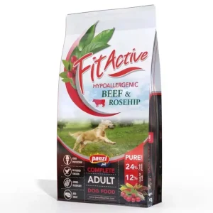 Árengedmény FitActive Pure Hipoallergén száraz kutyaeledel marha&csipkebogyó 3kg