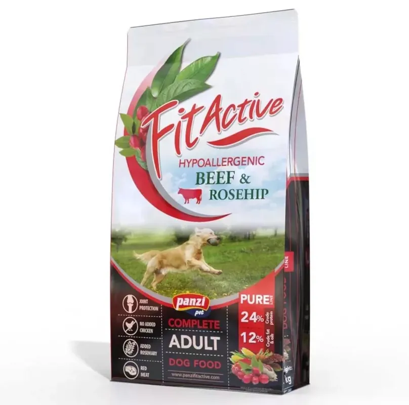 Árengedmény FitActive Pure Hipoallergén száraz kutyaeledel marha&csipkebogyó 3kg