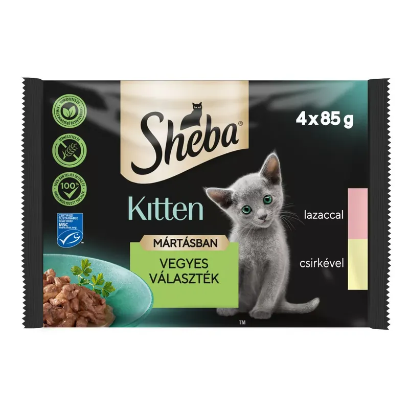 Sheba macska tasak MP kitten gravy Mix 4x85g Kedvezmény