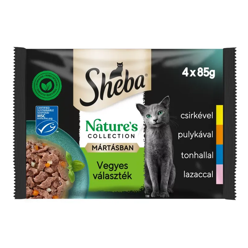 Gyors kiszállítás Sheba Nature‘s Collection macska tasak MP gravy Mix 4x85g