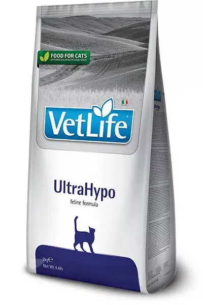Exkluzív ajánlat VetLife száraz macskaeledel ultrahipoallergén 2kg