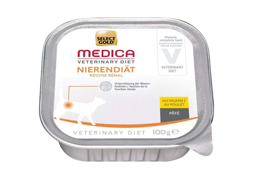 Select Gold Medica macska tálka vesekímélő csirke 16x100g Újdonság