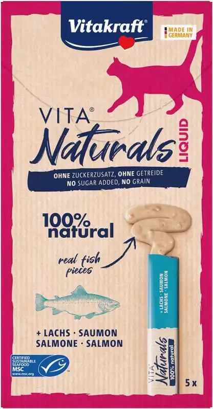 Vitakraft Naturals Liquid macska jutalomfalat lazac 5x15g Outlet