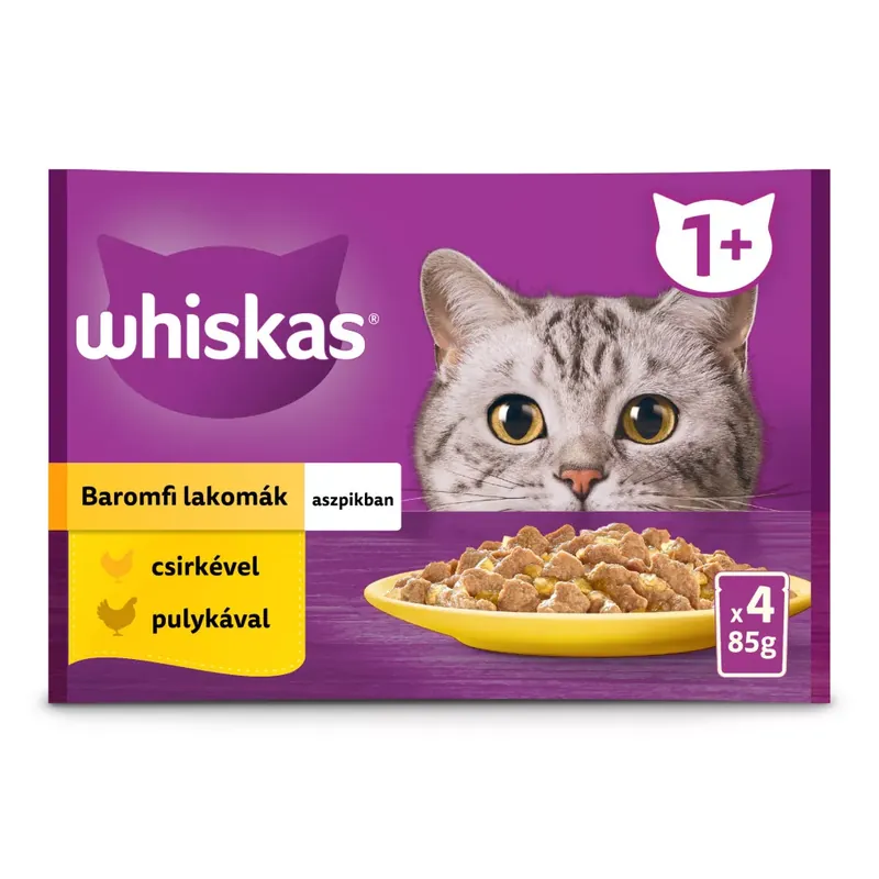 Whiskas macska tasak MP baromfi válogatás 4x85g Szuper akció