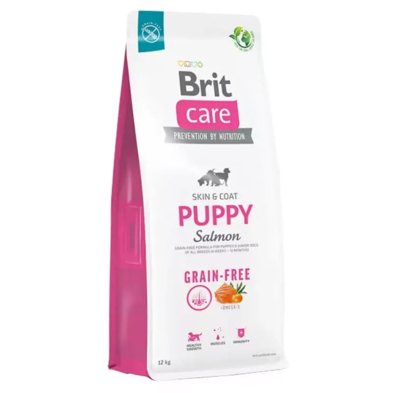 Alacsony ár Brit Care Grain-Free száraz kutyaeledel puppy lazac&burgonya 12kg