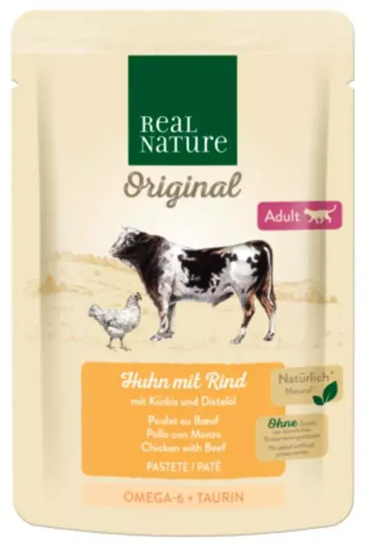 Real Nature Original macska tasak adult marha pástétom 12x85g Újdonság