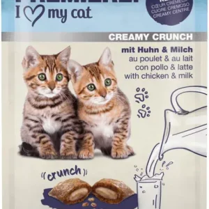 Prémium Premiere Creamy Crunch kitten macska jutalomfalat tej 60g