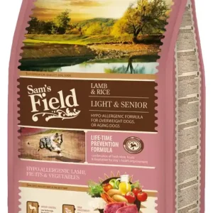 Sam‘s Field Light Senior hipoallergén száraz kutyaeledel bárány&rizs 2,5kg Szuper ajánlat