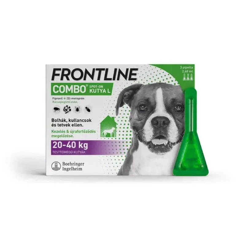 Frontline Combo spot-on kullancs, bolha és tetvek ellen kutyáknak L 20-40kg 3db Expressz kézbesítés