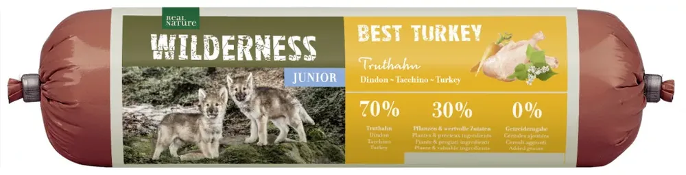 Bestseller Real Nature Wilderness kutya szalámi junior pulyka 800g