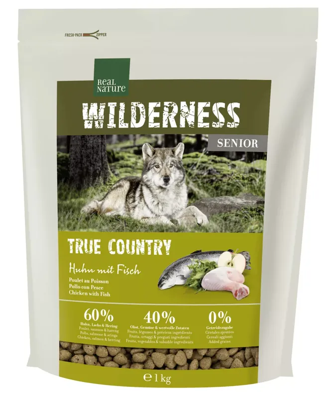 Real Nature Wilderness száraz kutyaeledel senior csirke&hal 1kg Gyors kiszállítás