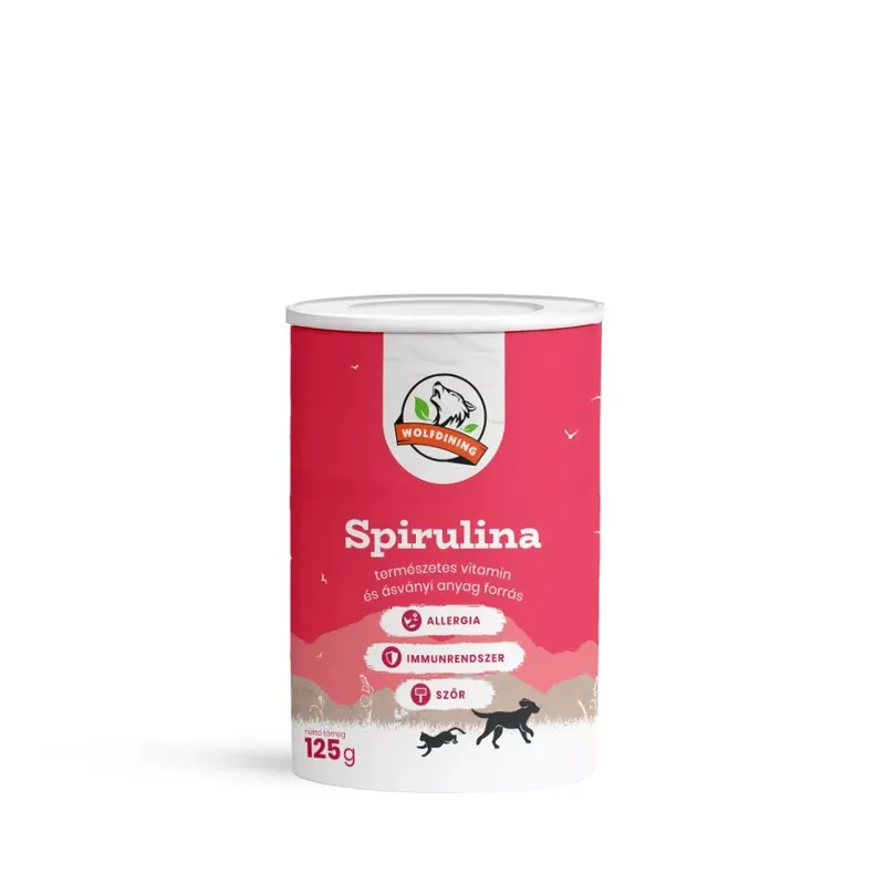 Farkaskonyha Spirulina alga kutyák és macskák számára 125g Ajánlat