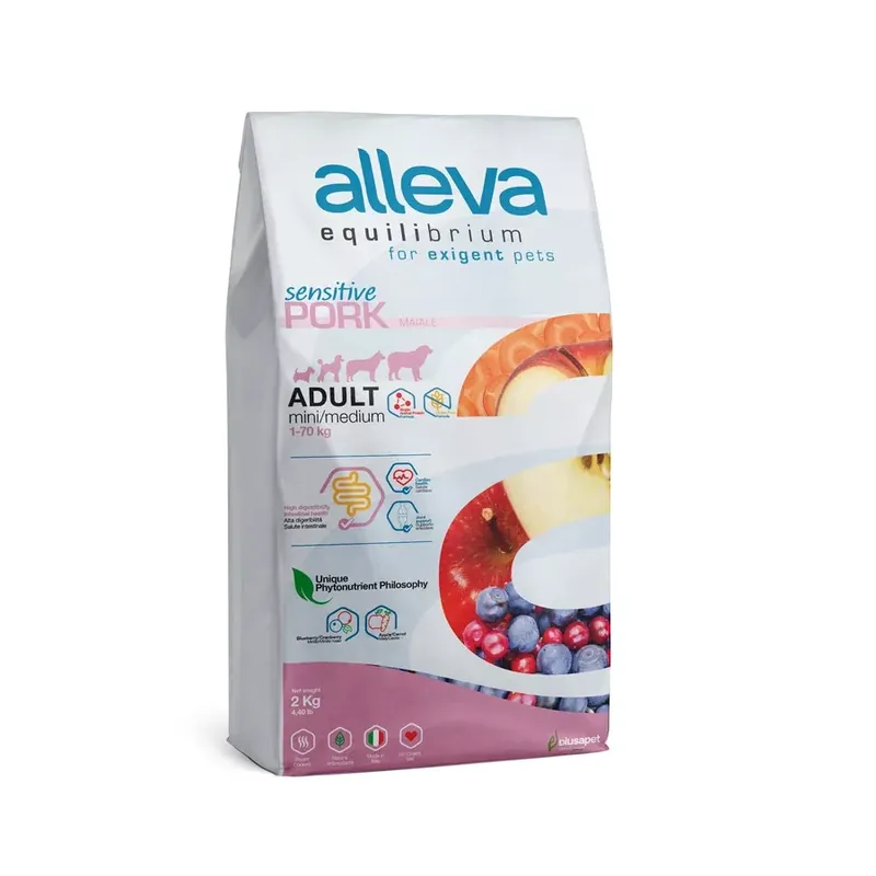 ALLEVA Equilibrium száraz kutyaeledel adult sertés 2kg Újdonság