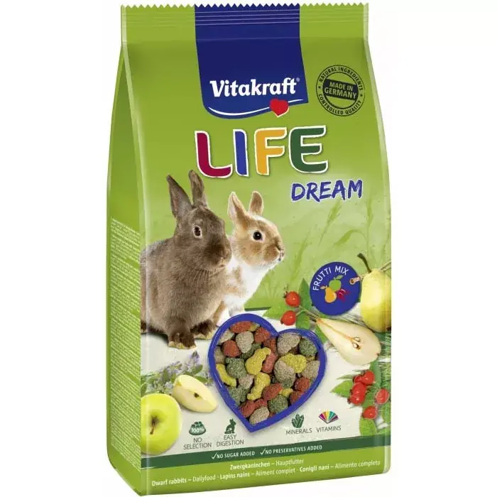 Vitakraft Life Dream kisemlőseledel nyúlnak 600g Biztonságos vásárlás