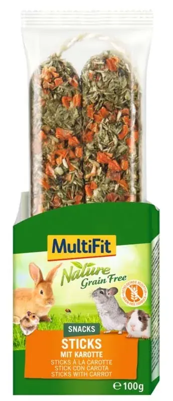 Legnépszerűbb MultiFit Nature gabonamentes duplarúd kisemlősnek sárgarépa 2x50g