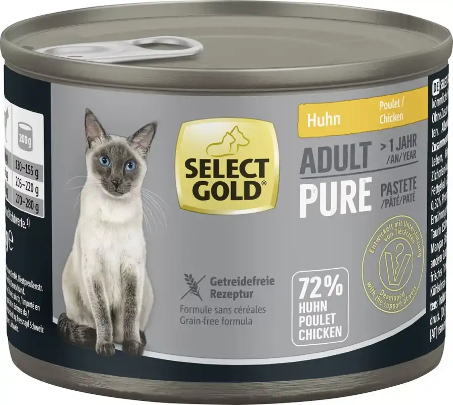 Bestseller Select Gold Pure macska konzerv adult csirke 6x200g