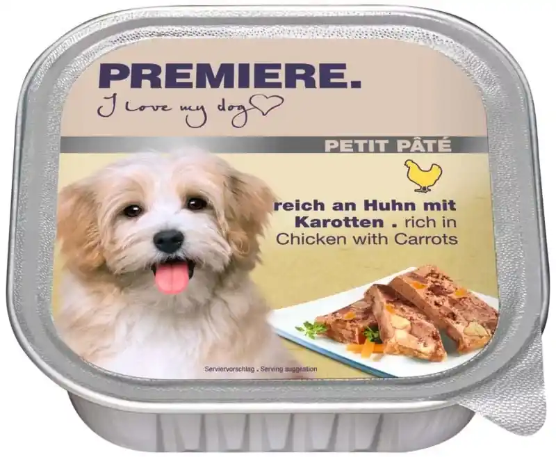 Premiere Petit Paté kutya tálka adult csirke 11x150g Végkiárusítás