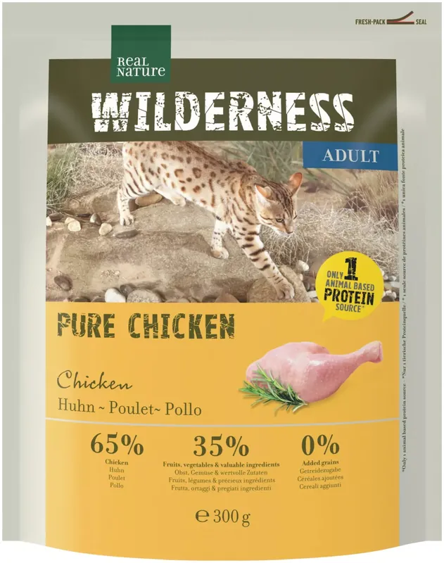 Real Nature Wilderness száraz macskaeledel adult csirke 300g Árengedmény