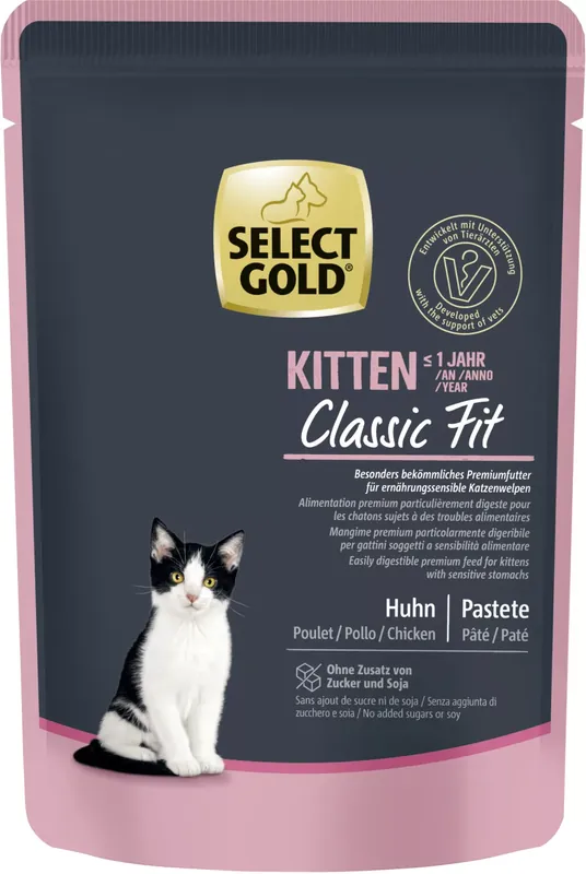 Select Gold macska tasak kitten csirke 12x85g Kedvezményes ár