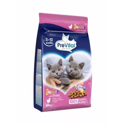 Árengedmény PreVital Junior kitten száraz macskaeledel csirke 950g