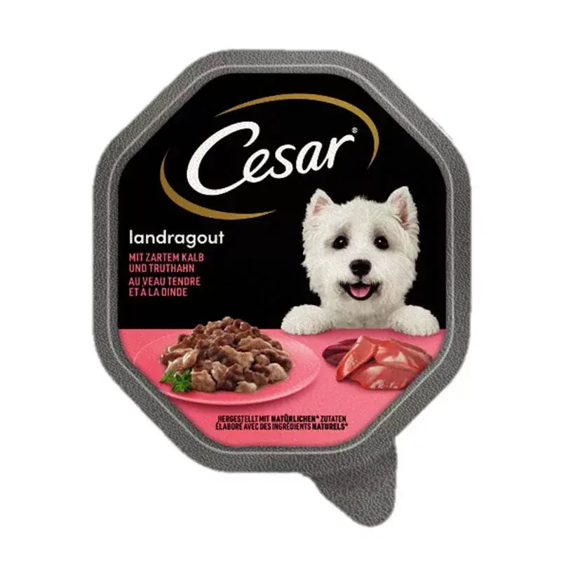 Akciós ár Cesar kutya tálka pulya&borjú 14x150g