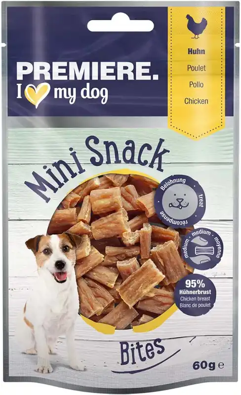 Premiere Mini Bites kutya jutalomfalat csirke 60g Prémium