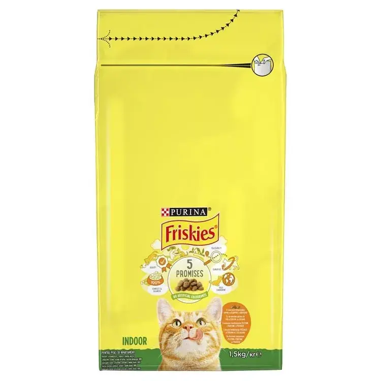 Újdonság Friskies száraz macskaeledel adult indoor csirke&zöldség 1,5kg