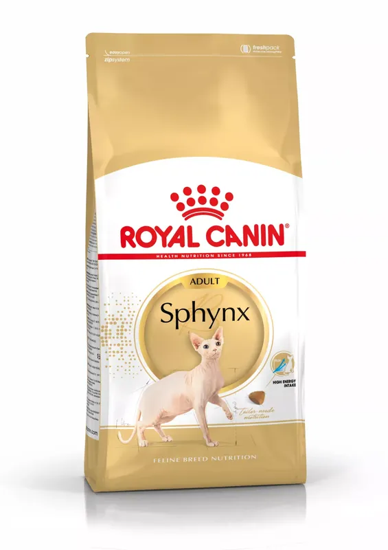 Royal Canin Feline Breed Nutrition Szfinx adult száraz macskaeledel 2kg Biztonságos fizetés