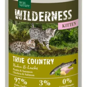 Gyors kiszállítás Real Nature Wilderness macska konzerv kitten True Country csirke&lazac 6x400g