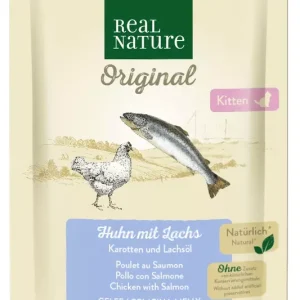 Real Nature Original macska tasak kitten csirke&lazac 12x85g Gyors szállítás