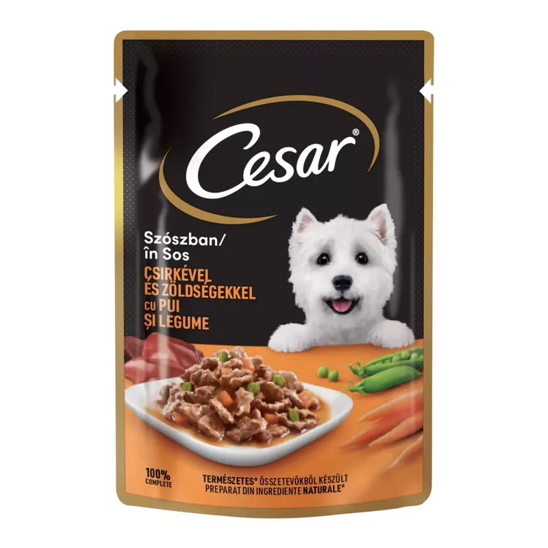 Cesar kutya tasak csirke&zöldség 24x100g Szuper akció