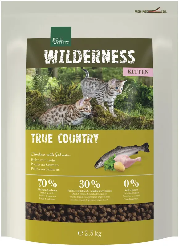 Real Nature Wilderness száraz macskaeledel kitten csirke&hal 2,5kg Legnépszerűbb